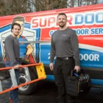 techs standing by branded service truck