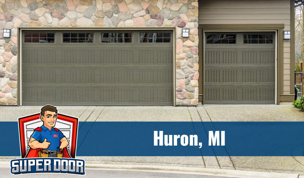 Huron, Mi green garage doors