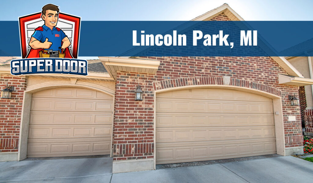 Lincoln Park Mi home with brand new garage doors done by super door team