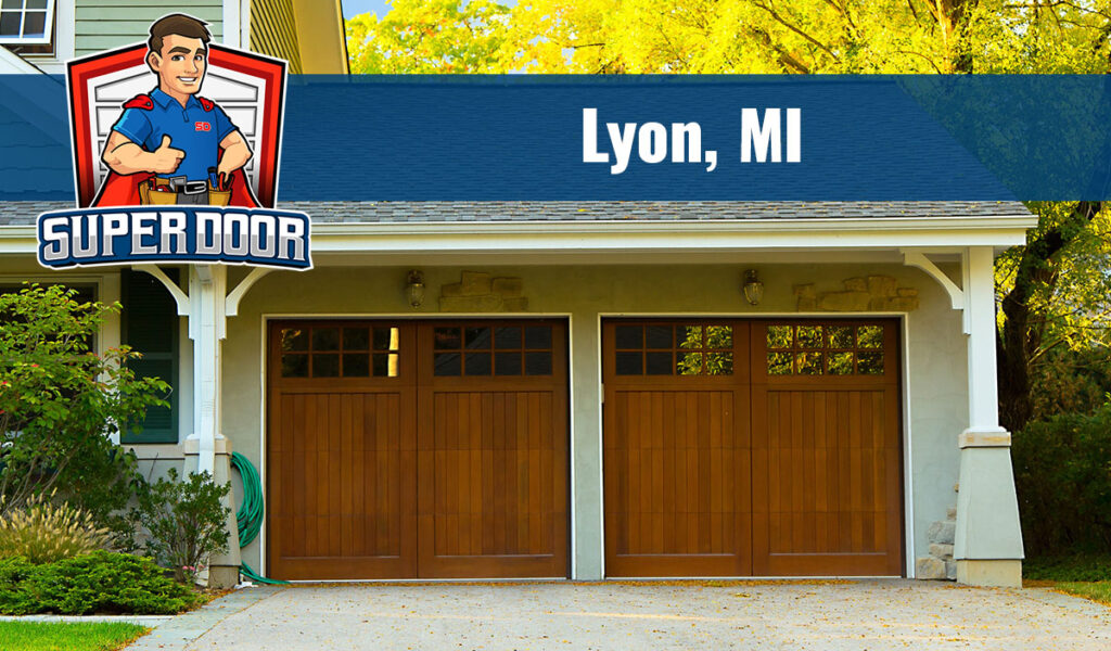 Lyon Mi home with brand new garage doors by Super door team 