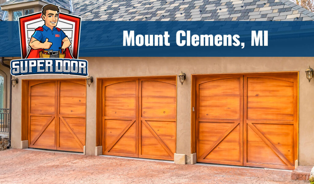 Mount Clemens Mi home with brand new garage doors done by super door team 