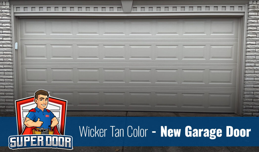 Lincoln Wicker Tan Garage Door Branded
