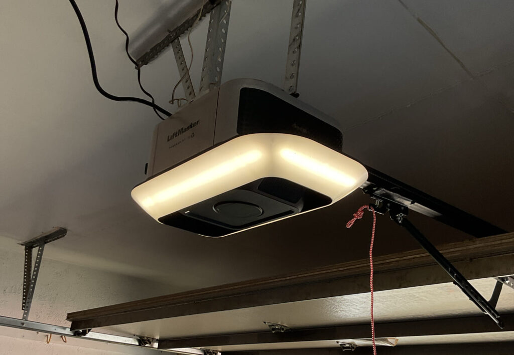 new garage door opener in local home owner done by super door team