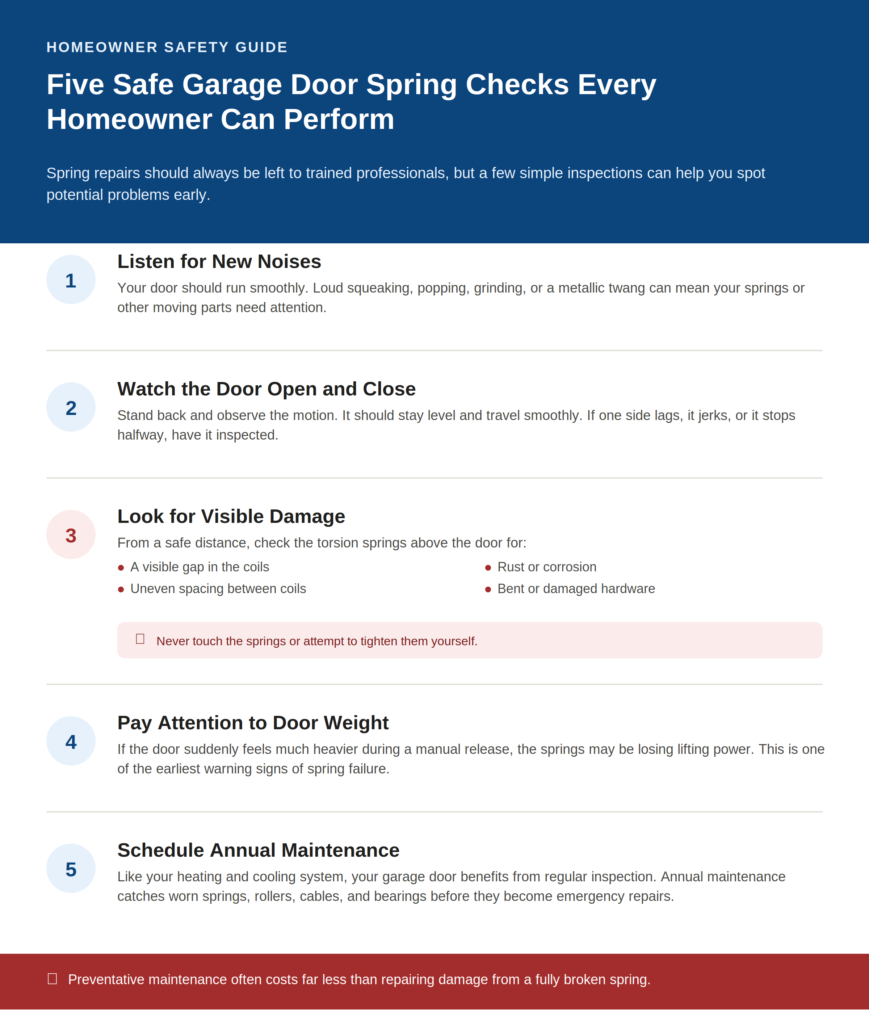 Garage Door Spring Checks Infographic